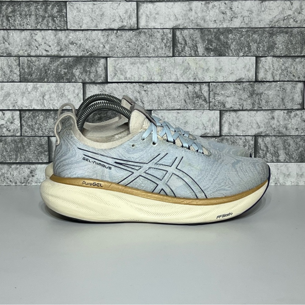 ASICS Gel Nimbus 25 Womens 8 Light Blue Athletic Shoes